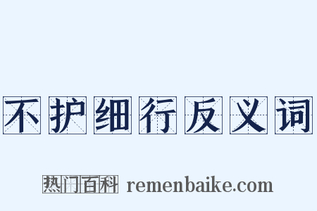 不护细行反义词是什么意思的图片
